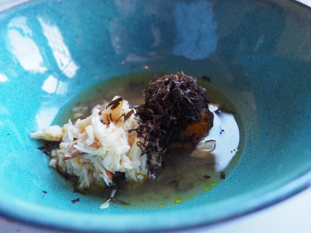 oeuf confit truffe araignee